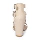 thumbnail image 5 of Sandalias De Mujer Con Tiras En El Tobillo Y Tacón En Bloque Entrecruzado Beige 41, 5 of 6