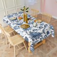 thumbnail image 3 of Rectangle Waterproof Tablecloth 60×102 Inch, Bohemia Style Reusable Indoor/Outdoor Durable Table Cover for Party Kitchen Dinner Room Decor, 3 of 6