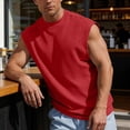 thumbnail image 6 of Mens Ribbed Tank Tops Textured Quick Dry Sleeveless Running Shirts Gym Muscle Bodybuilding Shirts for Men Big and Tall Size M-3XL Red, 6 of 9