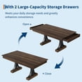 thumbnail image 3 of 71-Inch Dining Table for 6-8 People,Wooden Kitchen Table with 2 Drawers,Rectangular Farmhouse Dinner Table with Double Pedestal for Kitchen Living Room, 3 of 8
