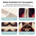 thumbnail image 3 of Retro Cat Travel Portable Square Jewelry Box Earring Necklace Bracelet Holder Display Case Organizer Box, Decorative Jewelry Stand Storage Box, 3 of 6