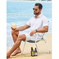 thumbnail image 5 of COOFANDY Men’s Button Down Shirt Short Sleeve Lightweight Casual Summer Beach Shirt Textured Linen Shirts, 5 of 7