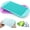 Cyan&Purple - 2 Pack, variant on Mini Ice Cube Tray – 160 Small 3/8" Crushed Ice Cubes, Easy-Release Silicone, Stackable – BPA-Free, Fast Chilling for Whiskey/Cocktail/Coffee – 8.9"L x 4.5"W x 0.5"H – Blue/Black/Cyan&Purple
