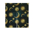 thumbnail image 1 of Cortina Noren japonesa ABPHQTO Cuerpos celestes dorados Luna Sol Estrellas Cielo nocturno Azul 85x90 cm, 1 of 1