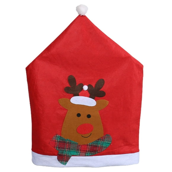 Lksixu Christmas Decorations Christmas Housses de Chaise, Housses de Dossier de Chaise de Noël Housses de Chaise de Salle à Manger Amovibles Lavables Protège-Chaise Housses de Chaises Déco de Fête de Noël Déco de Noël pour les Fêtes