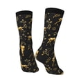 thumbnail image 3 of Goofa Christmas Gold Deers1 Printed Men's Crew Socks, Soft Durable Breathable Moisture-Wicking with Odor Control Cotton socks, 3 of 9