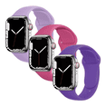 thumbnail image 1 of Kit de 3 correas para apple Watch compatible con 41mm/40mm/38mm de silicón. Longitud S/M Mamá Pulpo  Paquete silicón, 1 of 2