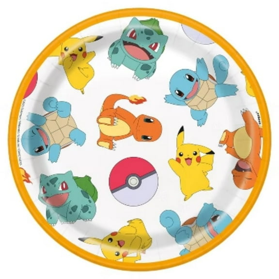 Pokemon 7" 8ct Party Paper Snack Plates
