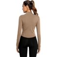 thumbnail image 3 of Women's Workout Jacket Lightweight Zip Up Yoga Jacket Cropped Athletic Slim Fit Tops, 3 of 5