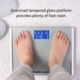 thumbnail image 4 of Health o meter Extra Wide Digital Scale, 440 lbs Capacity, Backlit LCD Display, Glass Platform, Silver, 4 of 8
