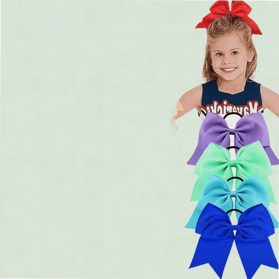 20Pcs 8" Large Cheer Bows for Girls, Grosgrain Ribbon Hair Ties