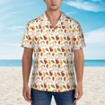 thumbnail image 5 of Uemuo Autumn Pears Printed Regular Fit Short Sleeve Casual Hawaiian Shirt for Men,Aloha shirt,Tropical shirt,Floral print shirt,Vacation Beach shirt-, 5 of 9