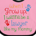 thumbnail image 4 of Inktastic Lawyer Like Mommy Boys or Girls Baby Bib, 4 of 4
