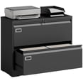 thumbnail image 1 of HOMCOM Lateral File Cabinet Steel Filing Cabinet for A4 Letter Legal Black, 1 of 10