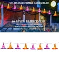thumbnail image 7 of 8 Pcs Hanging Witch Hat String Lights, Light Up Waterproof Halloween Decorations with Remote Control for Outdoor Garden Party Carnival Supplies Decor (2 Pack), 7 of 7