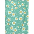 thumbnail image 2 of Floral Daisy Pattern Rectangle Tablecloth, Dust Proof Anti Wrinkle Wipeable Table Cloth Tabletop foration of Dinner Kitchen Wedding Holiday Party 60"x60" Decor Gift, 2 of 7