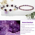 thumbnail image 6 of Amethyst Bracelet For Women Anxiety Amethyst Beaded Bracelets Butterfly Charms Healing Stone Layered Bracelet Gifts For Women, 6 of 7