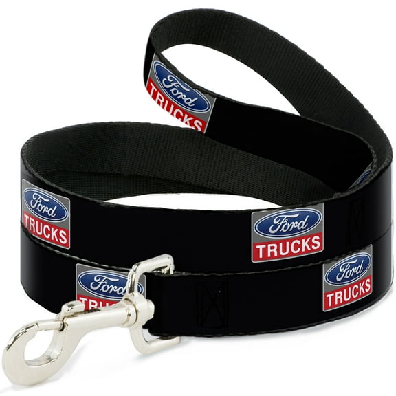 Ford Pet Leash, Dog Leash, Ford Trucks Logo Repeat, 6 Feet Long 1.0 Inch Wide