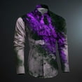 thumbnail image 1 of Camisa informal retro para exteriores con diseño de grafiti de tinta salpicada irregular en rojo 2024 para hombre, suave y cómoda, de talla grande, 1 of 6