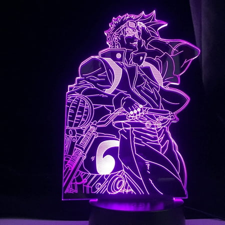 

Rush CLYARTPS-JoJo Bizarre Adventure Anime Figure Acrylic Night Lamp for Bedroom Decor Light Touch Sensor Colorful Table 3D Led Night Light (Jotaro) S11971