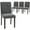 Dark Grey, variant on HOMCOM Corduroy Upholstered Dining Chairs, Kitchen Chairs Set of 4, Black
