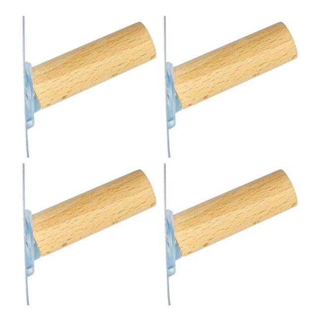 4pcs Wooden Pegs Hooks Towel Hat Hangers Rack Modern Baseball Caps Hooks