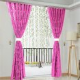 thumbnail image 4 of Ctnporpo 2 PCS Vines Leaves Tulle Door Window Curtain Drape Panel Sheer Scarf Valances Blackout Curtain Sheer Curtain, 4 of 4