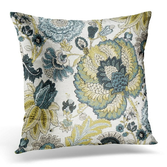 STOAG Flower Patterns Outdoor Floral Green Blue Fabrics Throw Pillowcase Cushion Case Cover 16x16 inch