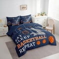 thumbnail image 3 of Castle Fairy Female Men Eat Sleep Basketball Twin Bedding Sets 7-Piece,Sport Gaming Bedding Comforter Set Microfiber,Ball Game Breathable Sheet Sets,Super Cozy Room Decor,Reversible, 3 of 8