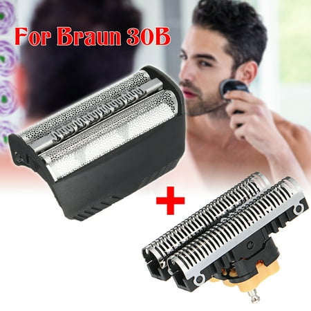 Replacement Shaver Head Foil With/Without Cutter Blades Compatible for BRAUN 30B 310 330 (Best Way To Shave Head Without A Razor)