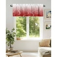 thumbnail image 6 of Ombre Red Stripes Valances for Windows Striped Lines Waves Gradient Valance Rod Pocket Light Filtering Short Window Treatments Curtains for Kitchen Bathroom Living Room Bedroom, 1 Panel, 42 x 12 Inch, 6 of 7