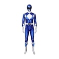 thumbnail image 2 of Blue Ranger Costume Superhero Cosplay Warrior Jumpsuit Full Body Spandex Bodysuit Halloween Dress Up Party Outfit for Adults Men Power Ninja Ranger Battle Suit, 2 of 6