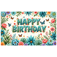thumbnail image 3 of Yatrandify Colorful Theme Birthday Banner Floral Design Decorative Butterfly Birthday Celebration Event Decoration for Birthday Party Indoor Decoration Photo Shoot, 3 of 8