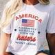 thumbnail image 5 of Imprimir Camisetas Casuales Camiseta suelta para mujer Día de la Independencia 4 de julio de 2023 Tops femeninos (Blanco S) Ygjytge para Mujer Blanco T S, 5 of 9