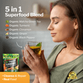 thumbnail image 4 of Organic Turmeric Tea Powder - Matcha Green Tea, Turmeric, Cinnamon, Ginger, Black Pepper - Natural Joint Support - Vegan & Non-GMO - 30 Servings, 4 of 8