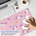 thumbnail image 4 of Long Mouse Pads for Desk,Pink Cartoon Unicorn Dessert Pattern Desk Mats on Top Of Desks, Desk Mouse Pad Extra Large with 3mm Non-Slip Base and Stitched Edge for Gaming,Office,Work,Home 35.4"x15.7", 4 of 6