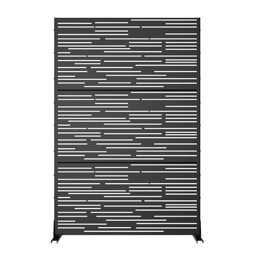 MAYEERTY 72 × 47in Outdoor Privacy Screen with Stand Metal Balcony Decorative Screen