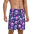 thumbnail image 2 of Sikiie Skull rainbow color Mens Pajama Shorts, Lightweight Lounge Pant with Pockets Soft Sleep Pj Shorts for MenX-Large, 2 of 6