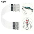 thumbnail image 3 of PASILI 12Pcs Fishing Leaders Line With Swivel And Carabiner Fluorocarbon Line Anti-Tangle Wire Fishing Tackles Accessories, 3 of 8