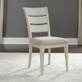 thumbnail image 3 of Farmhouse Reimagined White Ladder Back Uph Side Chair (RTA)-Set of 2, 3 of 11