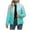 Sky Blue, variant on Lindreshi Jackets for Women Casual Fall Women's Fashion Gradient Cotton-Padded Jacket Hooded Zipper Short Coat Blouse