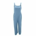 thumbnail image 5 of Nnhblu Womens Jumpsuit with Pockets Square Collar Suspenders Free People Romper Light Blue Jumpsuit XS, 5 of 5