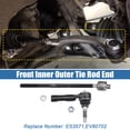 thumbnail image 3 of 4 Pcs Black Front Inner Outer Tie Rod End No.ES3571/EV80702 for Chrysler 300 2005-2010 RWD Models, 3 of 7