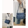 thumbnail image 2 of Sunyuer Women Vintage Washed Denim Crossbody Purse, Multi Pocket Casual Jean Shoulder Bag, Adjustable Strap Lightweight Hobo Handbag Daily Travel Messenger Bag, 2 of 8