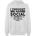 thumbnail image 2 of OXI Hoodie Sweatshirt - Basic Casual Hoodie for Men's and Women Fleece Hoodie Long Sleeve - White 3X-Large, 2 of 3