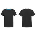 thumbnail image 5 of Lejafay Kids Boys Solid Color Short Sleeve Crewneck T-shirt Summer Casual Outdoor Sport Wear Tee Tops Black 100, 5 of 6
