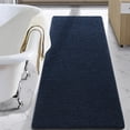 thumbnail image 1 of Alfombra de baño LOCHAS Luxury Shaggy de 60 x 180 cm, color azul marino, 1 of 7
