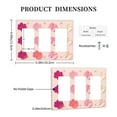 thumbnail image 3 of Pink Flowers Bloom Switch Cover Decorative Wall Plate 3-Gang Standard Size, 3 of 5