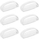 thumbnail image 1 of RV Juego de 6 manijas autoadhesivas para puerta corredera con manija adhesiva para puerta corredera para ventanas de vidrio, gabinetes, perilla para pelar y pegar, sin taladro, 6 piezas (blanco), 1 of 5