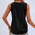 thumbnail image 5 of Uootdi Women's Tank Tops V Neck Sleeveless Button Decor Crinkled Tops Casual Loose Fit Breathable Camisoles Gift, 5 of 7